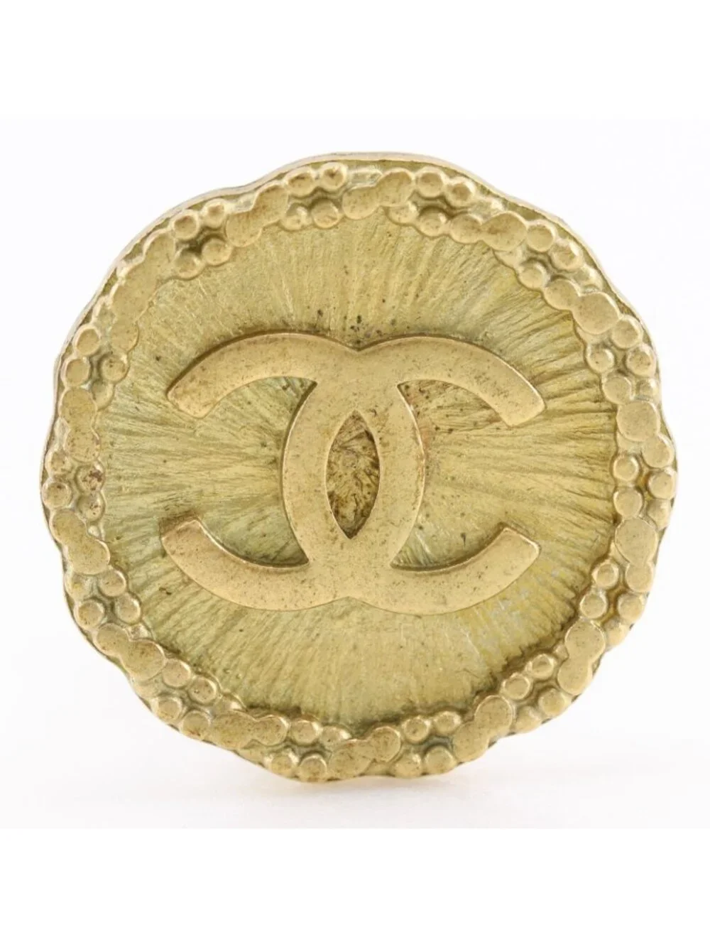 Chanel CC Logo Vintage Gold Plated 95P Earrings